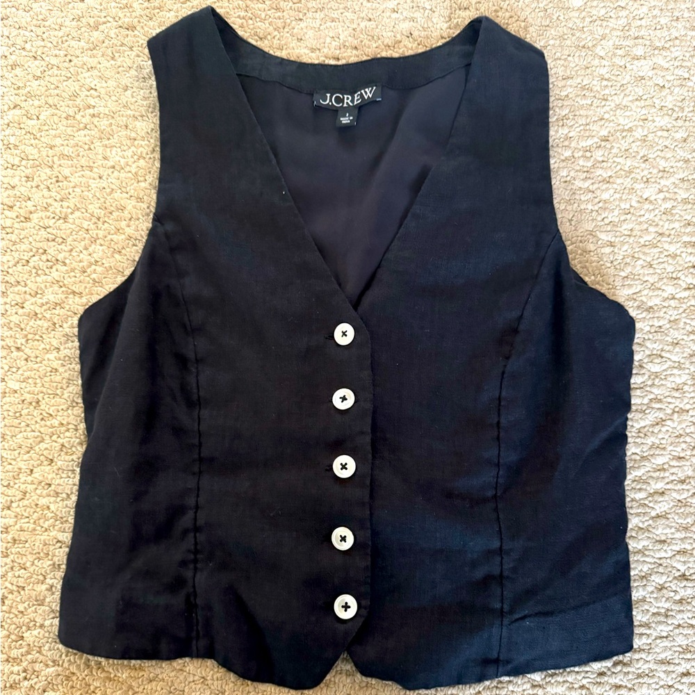 J. Crew Linen Vest